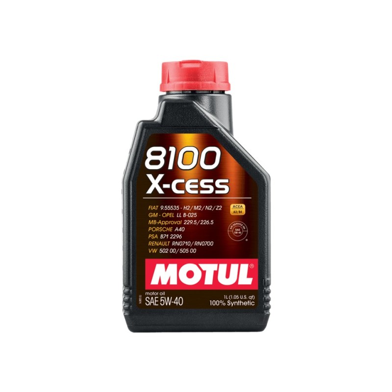 MOTUL 8100 X-CESS 5W40 Envase Individual 1 L MOTUL 8100 X-CESS 5W40 Envase Individual 1 L