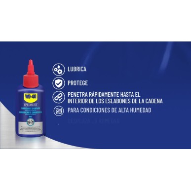 WD-40 Lubricante cadena ambiente húmedo beneficios