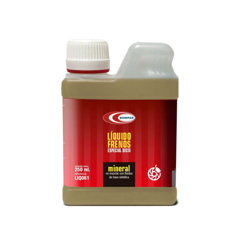 BOMPAR Líquido de freno para bicicletas mineral Envase Individual 250 ml BOMPAR Líquido de freno para bicicletas mineral Envase Individual 250 ml
